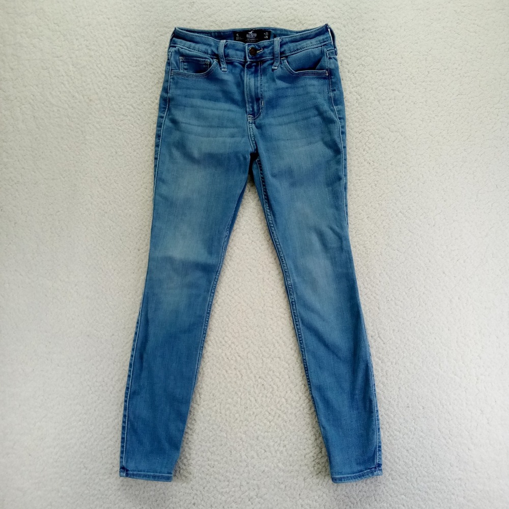 Hollister High Rise Super Skinny Jeans Womens Size 25x26 Light Wash Denim